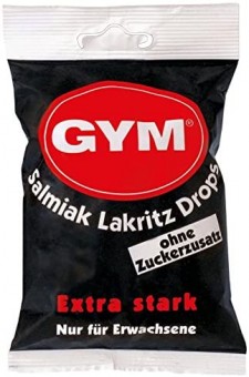 Gym Salmiak Lakritz Drops zuckerfrei 