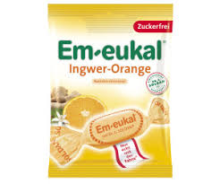 Ingwer-Orange Bonbons Em-eukal®  zuckerfrei 